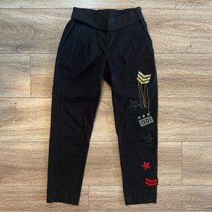Odi Et Amo Black Pants With Patches And Sequins Size XS